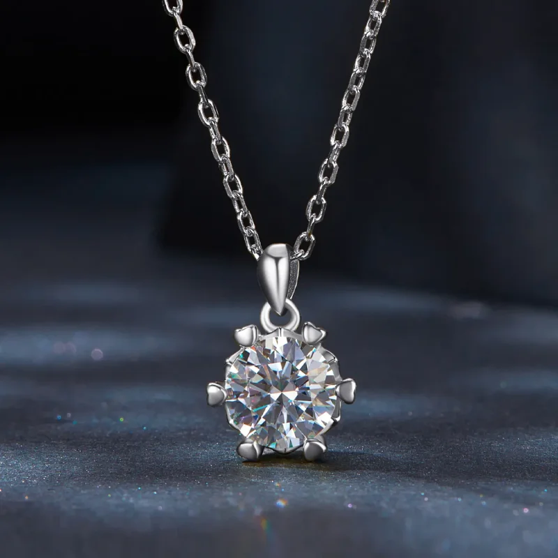 (zdjęcie do) Pandora Style Necklace z luksusowym Moissanite - MSN006-A - Wyświetl 3