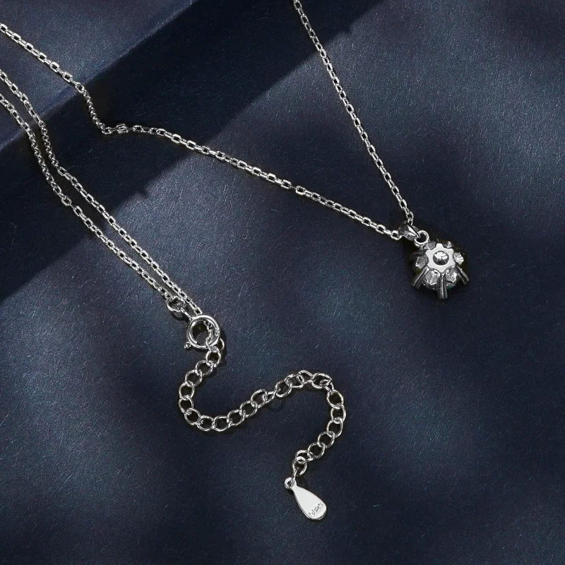 (zdjęcie do) Pandora Style Necklace z luksusowym Moissanite - MSN006-A - Wyświetl 4