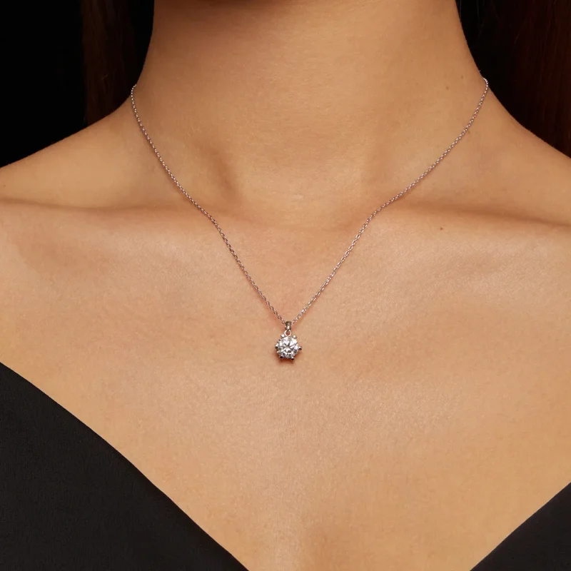 (zdjęcie do) Pandora Style Necklace z luksusowym Moissanite - MSN006-A - Wyświetl 6