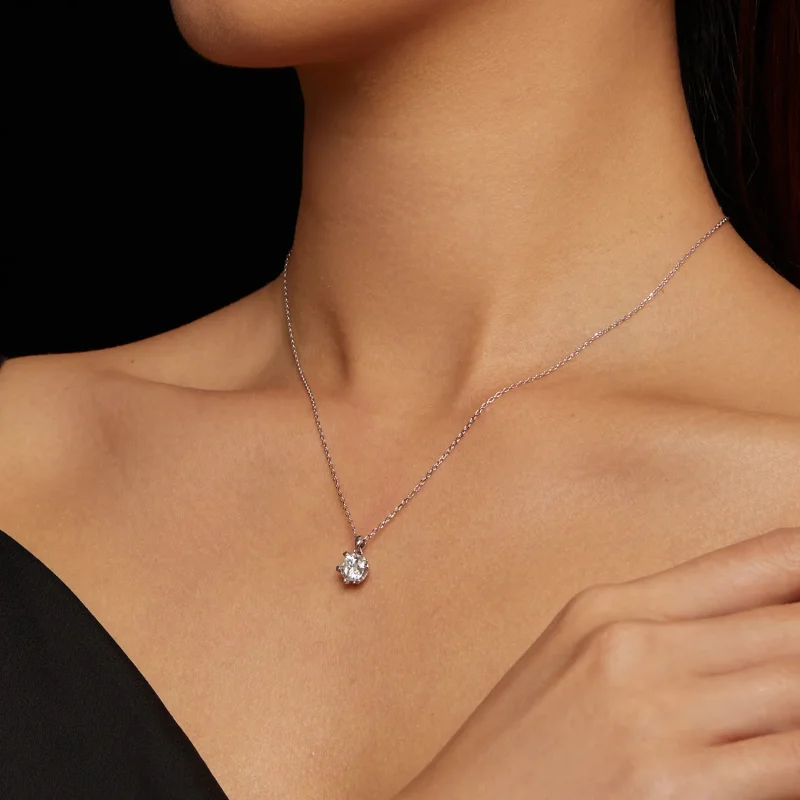 (zdjęcie do) Pandora Style Necklace z luksusowym Moissanite - MSN006-A - Wyświetl 7