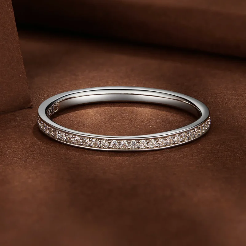 (zdjęcie do) Pandora Style Pave Moissanite Ring - MSR030 - Wyświetl 3