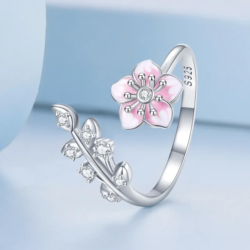 (zdjęcie do) Pandora Style Pierścień z Kwitnącymi Wiśniami - BSR438 - Wyświetl 2