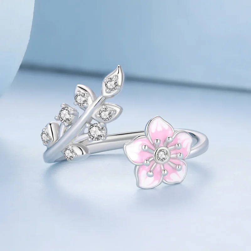 (zdjęcie do) Pandora Style Pierścień z Kwitnącymi Wiśniami - BSR438 - Wyświetl 3
