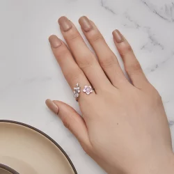 Pandora Style Pierścień z Kwitnącymi Wiśniami - BSR438