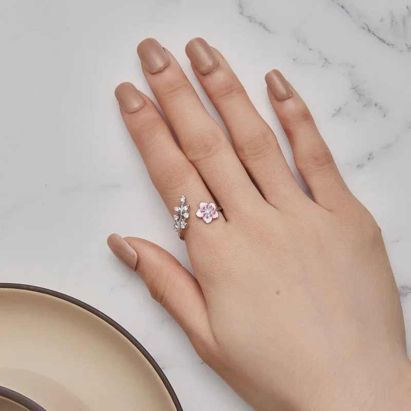 (zdjęcie do) Pandora Style Pierścień z Kwitnącymi Wiśniami - BSR438 - Wyświetl 5