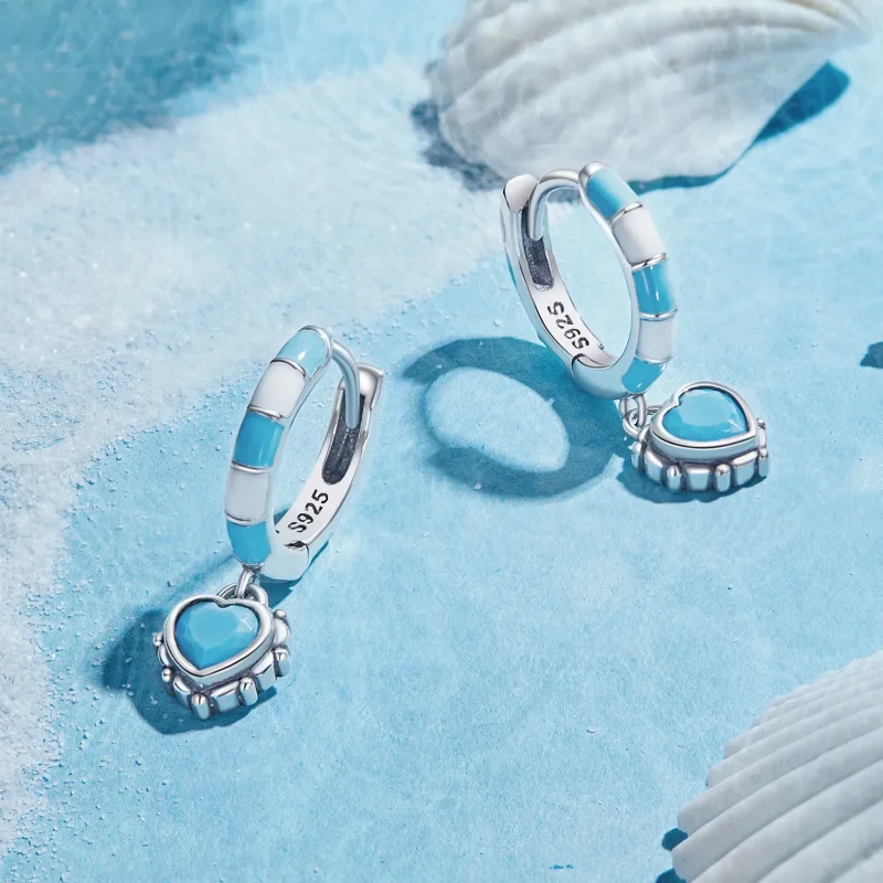 (zdjęcie do) Pandora Style Serca W kształcie kolczyki na zawieszkach - SCE1594 - Wyświetl 3
