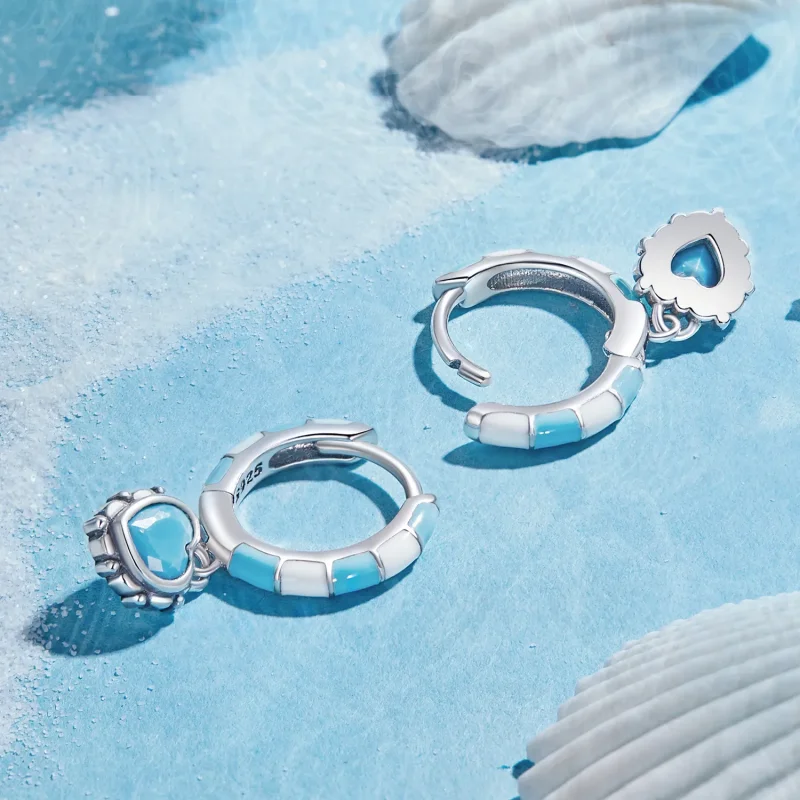 (zdjęcie do) Pandora Style Serca W kształcie kolczyki na zawieszkach - SCE1594 - Wyświetl 4