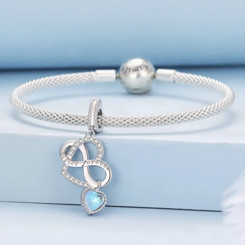 (zdjęcie do) Pandora Style Siostra Serce Wisiorek Charm - BSC860 - Wyświetl 3
