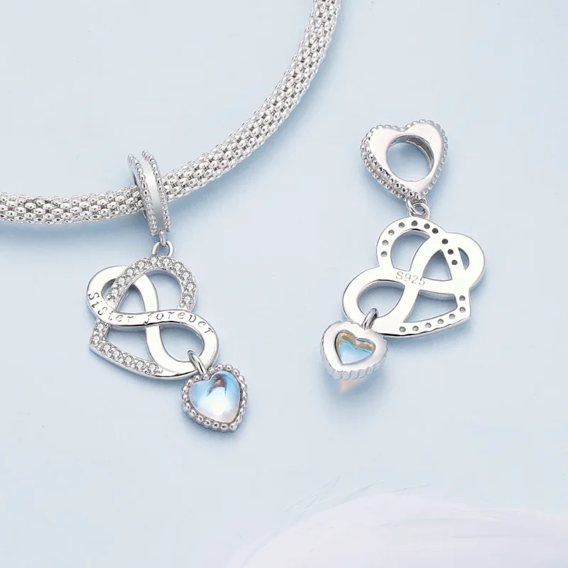 (zdjęcie do) Pandora Style Siostra Serce Wisiorek Charm - BSC860 - Wyświetl 4