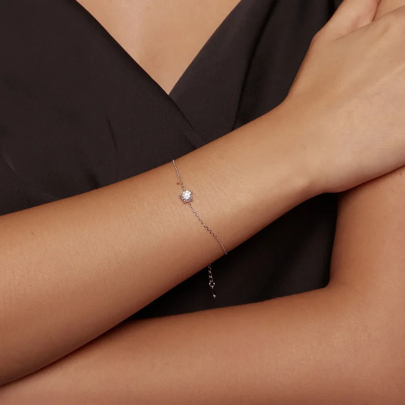 (zdjęcie do) Pandora Style Sparkle Moissanite Bransoletka - MSB001 - Wyświetl 7