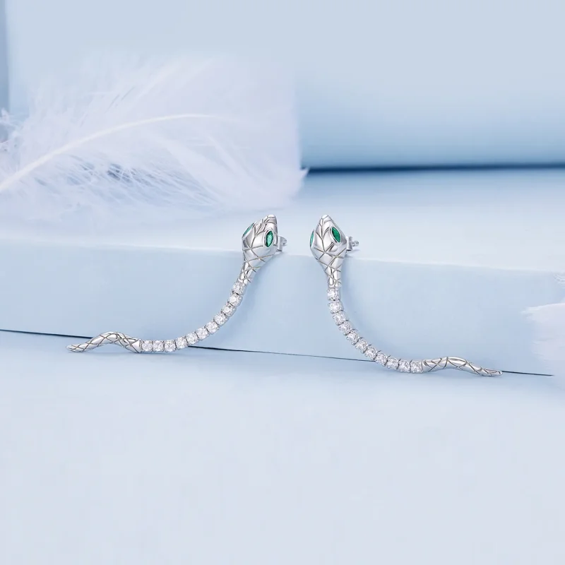 (zdjęcie do) Pandora Style Spirit Snake Kolczyki sztuczne - BSE851 - Wyświetl 2