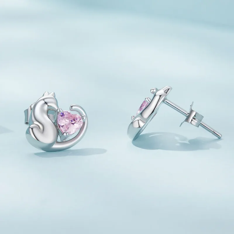 (zdjęcie do) Pandora Style Srebrne kolczyki w kształcie kota - SCE1591-A - Wyświetl 3