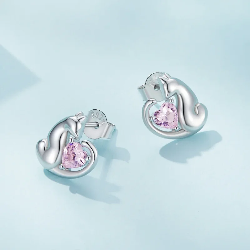 (zdjęcie do) Pandora Style Srebrne kolczyki w kształcie kota - SCE1591-A - Wyświetl 4
