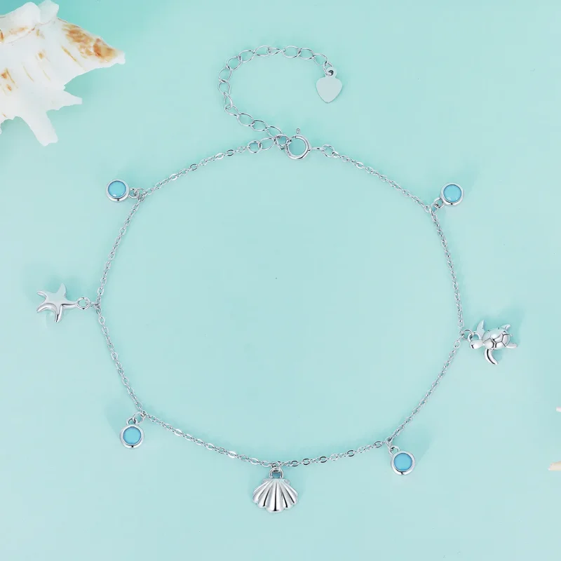 (zdjęcie do) Pandora Style Summer Ocean bransoletka na kostkę - BST006 - Wyświetl 2