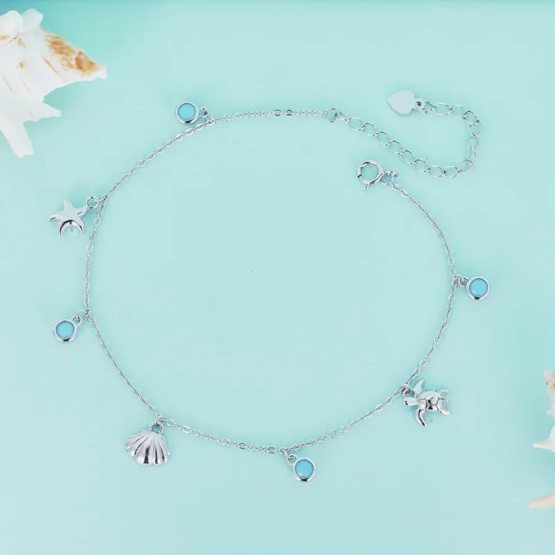 (zdjęcie do) Pandora Style Summer Ocean bransoletka na kostkę - BST006 - Wyświetl 3