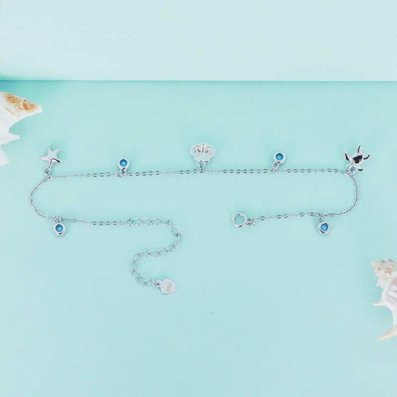 (zdjęcie do) Pandora Style Summer Ocean bransoletka na kostkę - BST006 - Wyświetl 4