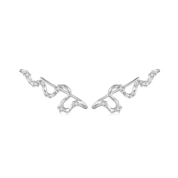 Pandora Style Texture Lines Kolczyki w kształcie szpilek - SCE1599