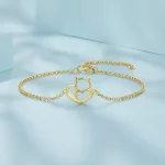 Pandora Style Uroczy Bransoletka Złota z Motywem Kociątka - SCB102-B