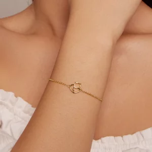 Pandora Style Uroczy Bransoletka Złota z Motywem Kociątka - SCB102-B