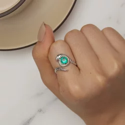 Pandora Style Wężowy Otwarty Pierścionek - BSR441