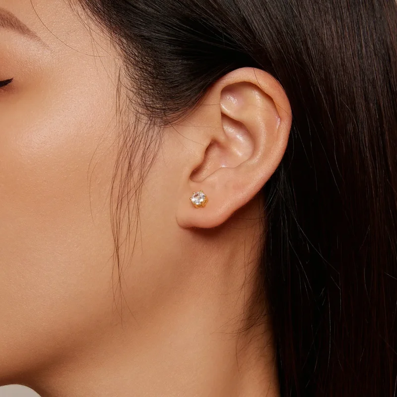 (zdjęcie do) Pandora Style Złote Kolczyki z Pozłacanym Błyszczącym Cyrkonem - BSE615-5B - Wyświetl 3