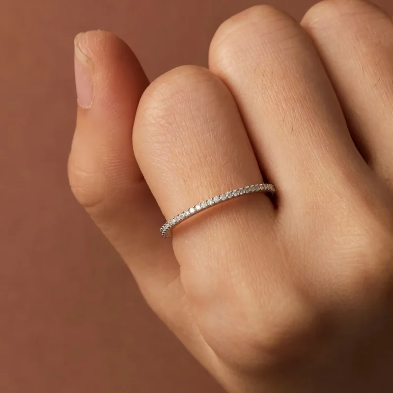 (zdjęcie do) Pierścień Moissanite w stylu Pandora - MSR027 - Wyświetl 7