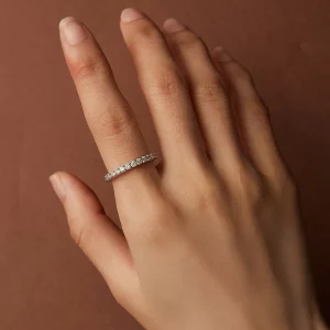 Pierścień z moissanitem w stylu Pandora - MSR028