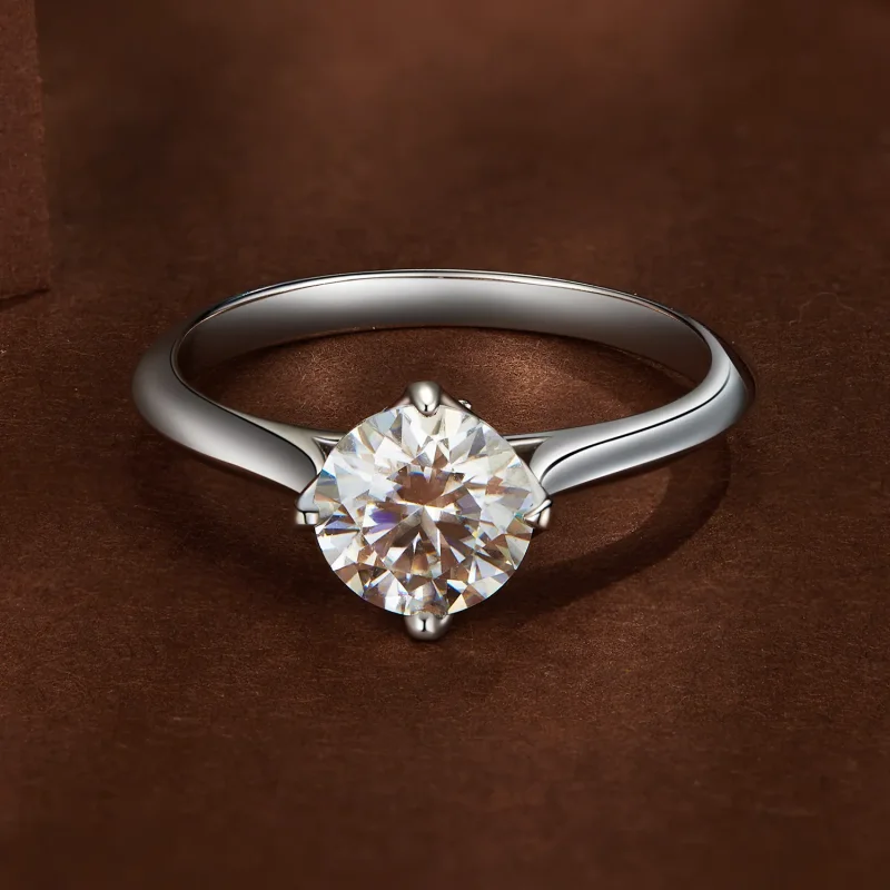 (zdjęcie do) Pierścień zaręczynowy w stylu Pandora z 1-karatowym brylantem Moissanite - MSR03 - Wyświetl 3