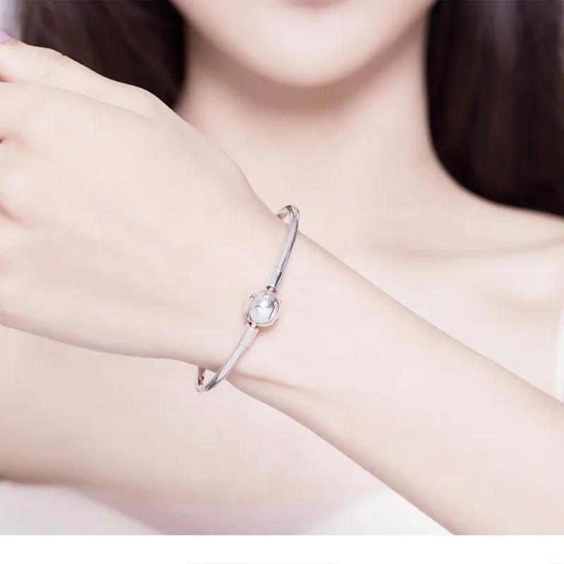 (zdjęcie do) Bransoletka Bangle Typu Pandora Ciche serce - SCB144 - Wyświetl 2