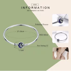 Bransoletka Bangle Typu Pandora Gwiaździste niebo - SCB080
