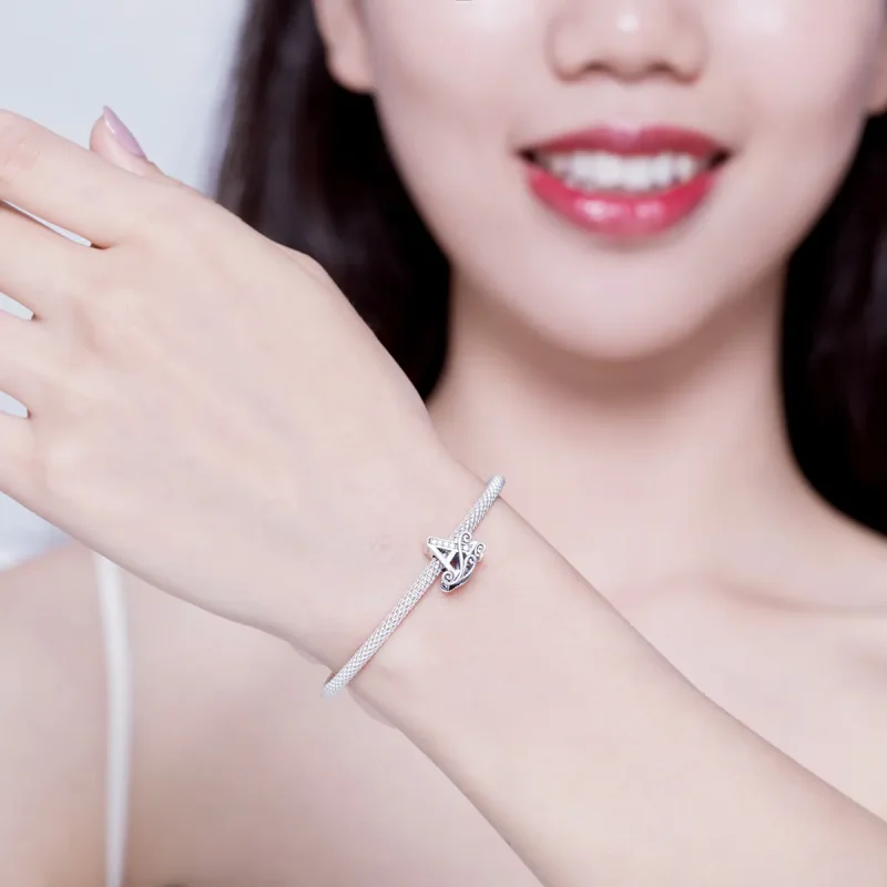 (zdjęcie do) Bransoletka Bangle Typu Pandora Litera A - SCB829 - Wyświetl 2