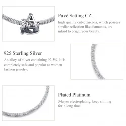 Bransoletka Bangle Typu Pandora Litera A - SCB829