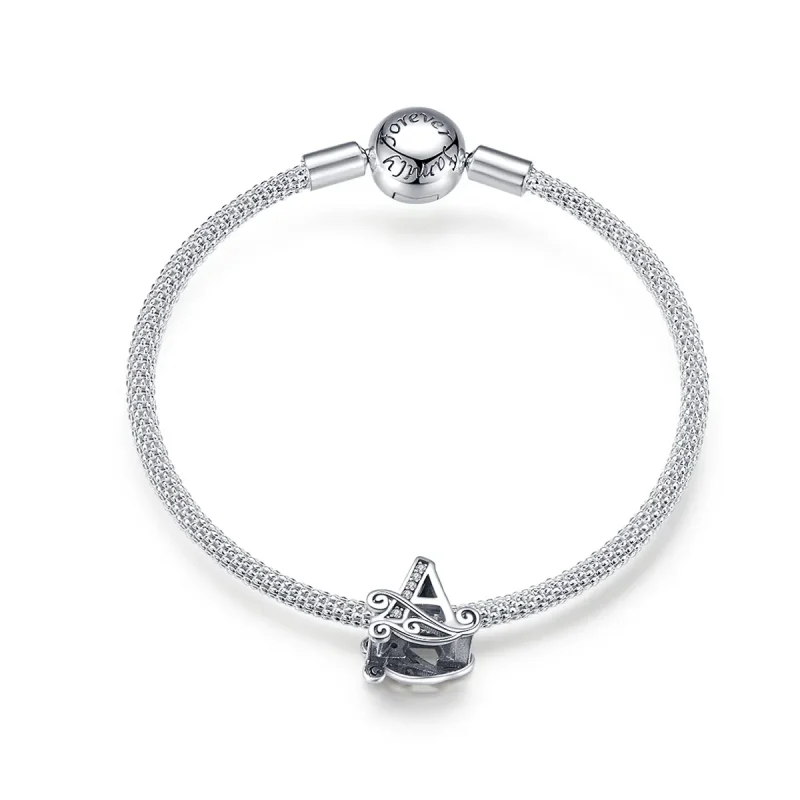 (zdjęcie do) Bransoletka Bangle Typu Pandora Litera A - SCB829
