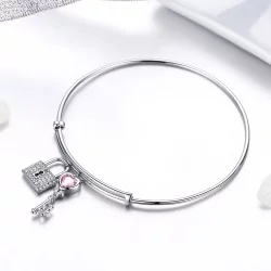 Bransoletka Bangle Typu Pandora Miłość Blokada - SCB127