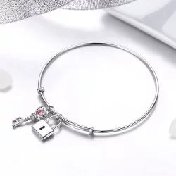 Bransoletka Bangle Typu Pandora Miłość Blokada - SCB127