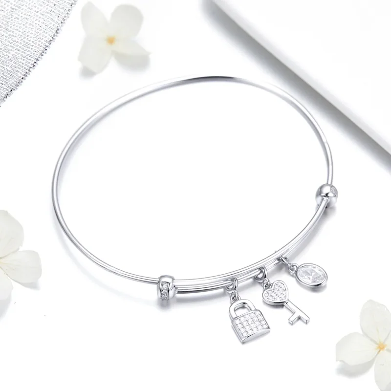 (zdjęcie do) Bransoletka Bangle Typu Pandora Piękna obietnica - SCB119 - Wyświetl 2