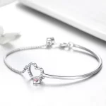 Bransoletka Bangle Typu Pandora Serce Pani - SCB117