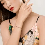 Bransoletka Bangle Typu Pandora Słodka kokardka - SCB108-C