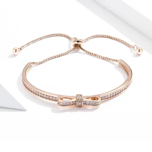 Bransoletka Bangle Typu Pandora Słodka kokardka - SCB108-C