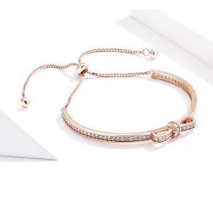 Bransoletka Bangle Typu Pandora Słodka kokardka - SCB108-C