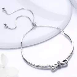 Bransoletka Bangle Typu Pandora słodki łuk - SCB108