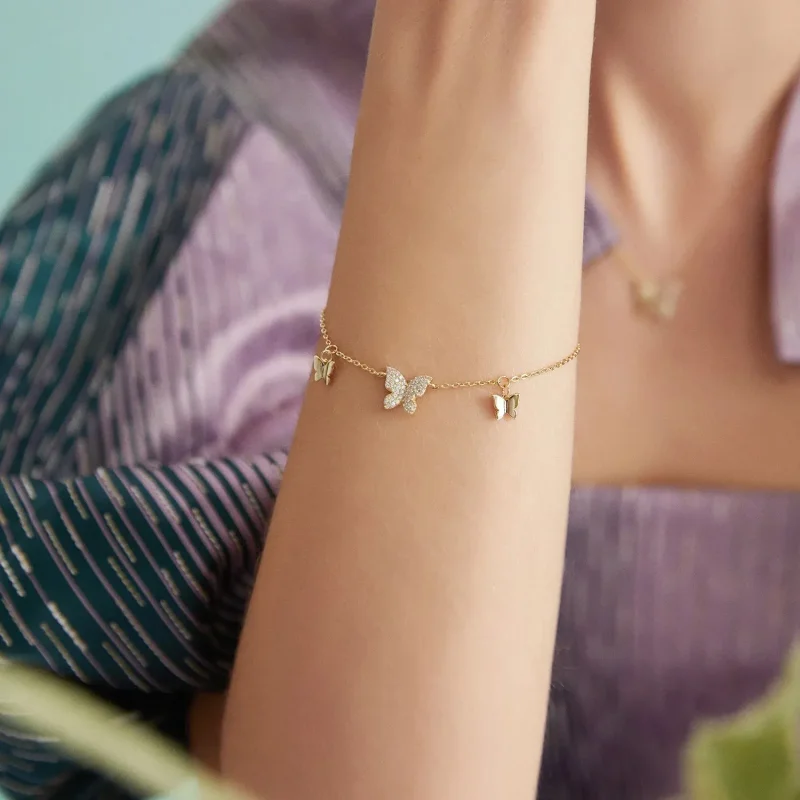 (zdjęcie do) Bransoletka Typu Pandora Efekt motyla - BSB064 - Wyświetl 7