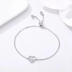 Bransoletka Typu Pandora Miłosny kardiogram - SCB019