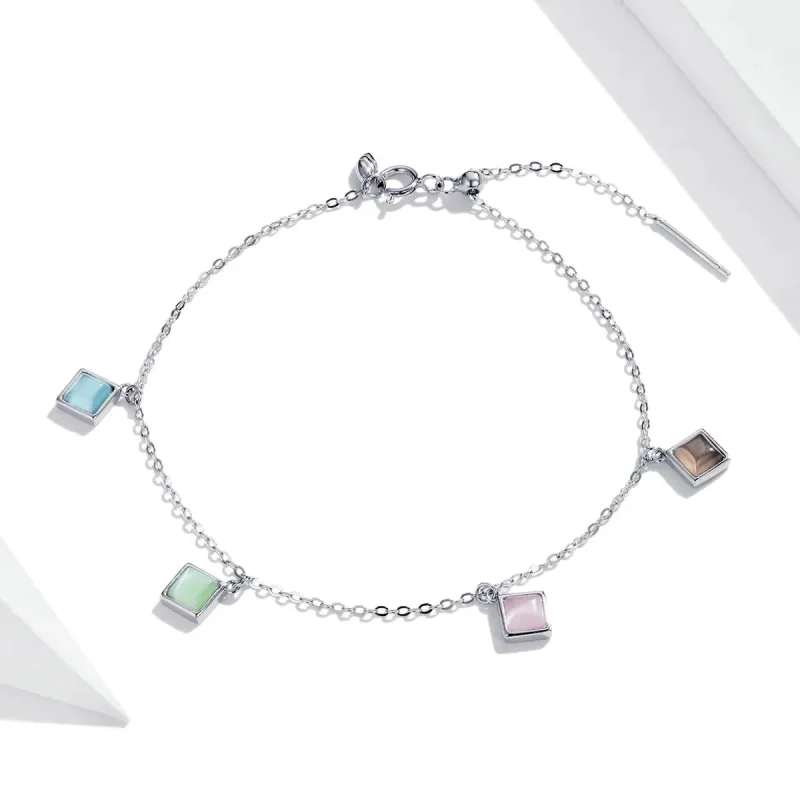 (zdjęcie do) Bransoletka Typu Pandora Prosta geometria - SCB224 - Wyświetl 2