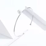 Otwarta bransoletka bangle Cicha perła - SCB168