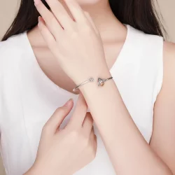 Otwarta bransoletka bangle Historia pszczół - SCB104