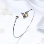 Otwarta bransoletka bangle Historia pszczół - SCB104