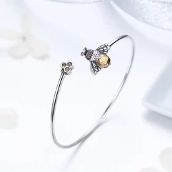Otwarta bransoletka bangle Historia pszczół - SCB104