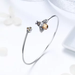 Otwarta bransoletka bangle Historia pszczół - SCB104