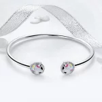 Otwarta bransoletka bangle Pamięć jednorożca - SCB082
